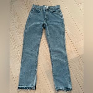 Sunday best mid rise straight with slit size 0